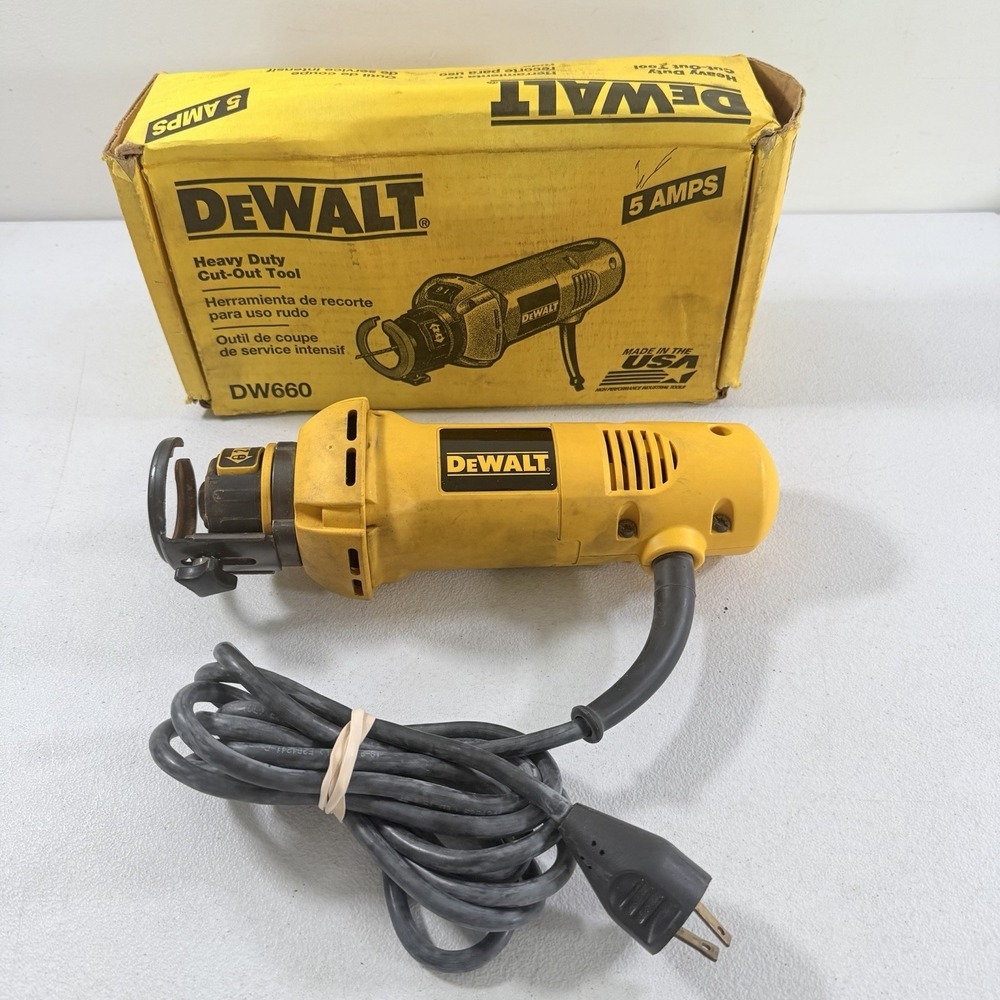 DeWALT DW660 Heavy-Duty Drywall Cut-Out Rotary Tool 5 Amp TESTED WORKING